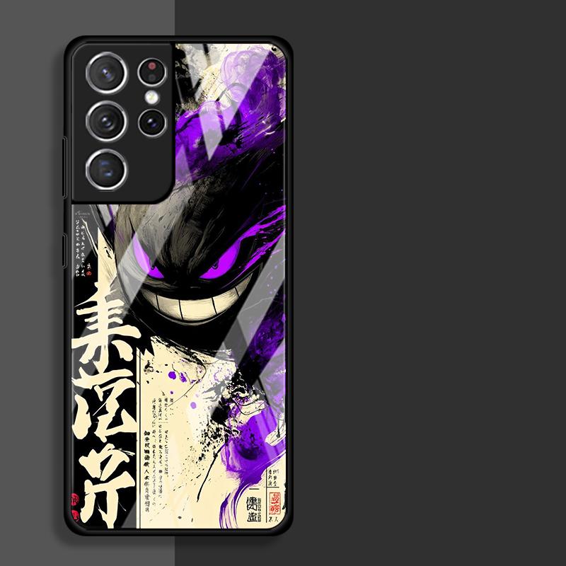 Luxury Phone Cover Glass Case for Samsung Galaxy S26 S25 Ultra S21 S22 S24 S20 FE S25+ S24+ S23+ S23 Plus Hot Anime Pokemon