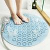 Bathroom Accessories Set: Round Non-Slip Bath Mat, Safety Shower PVC Bathroom Mat With Drain Hole, Plastic Massage Foot Pad