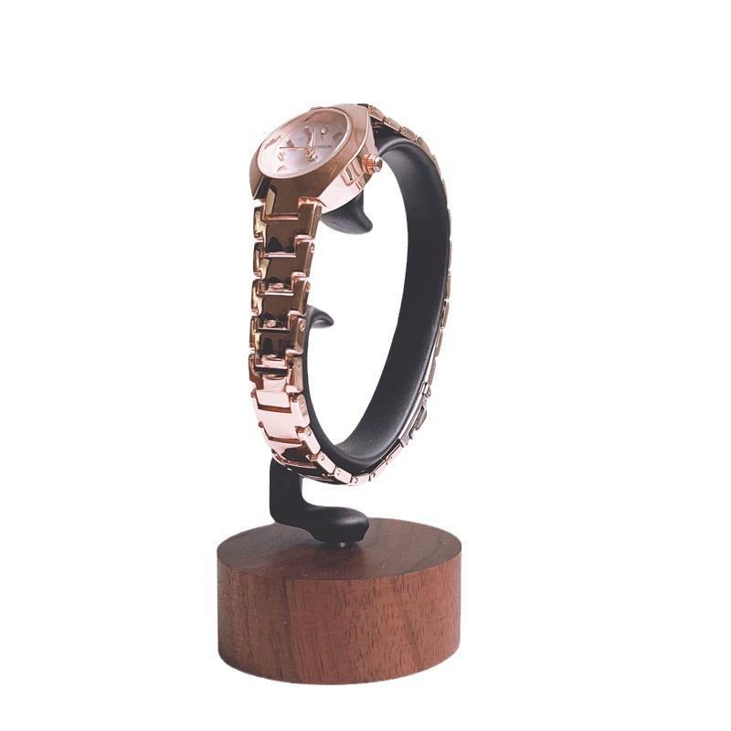 1Pcs Wooden C-Shaped Watch Holder Jewelry Organizer Display Stand For Bracelet Ring Earring Watch Display Solidwood Watch Stand