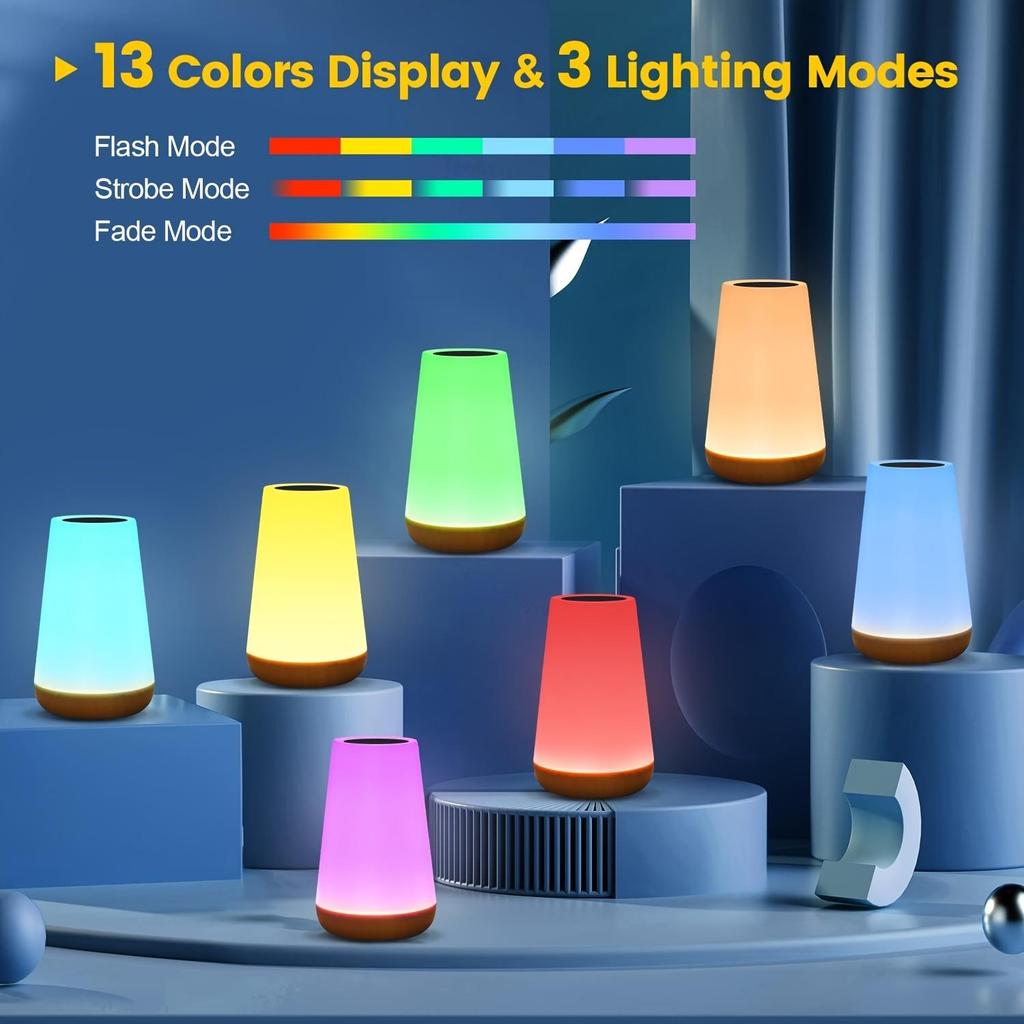 1PC Ładowanie Dotykowe Światło Nocne Światło, Sypialnia Światło Nocne LED Kolorowa Atmosfera Światło Nocne