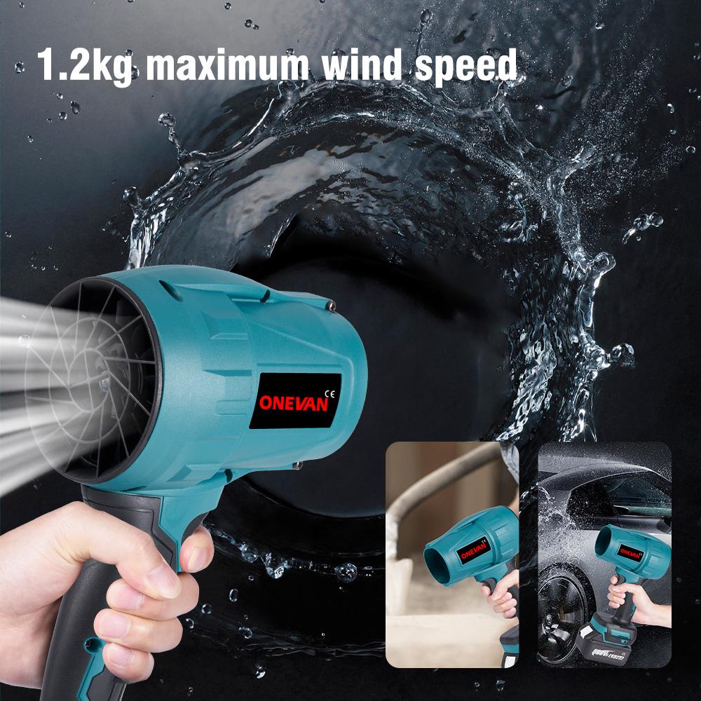 200M/S 2000W Brushless Turbo Fan Blowers Electric Handheld Jet Fan Snow Leaf Dust Blowing Tool for 21V 18V Battery