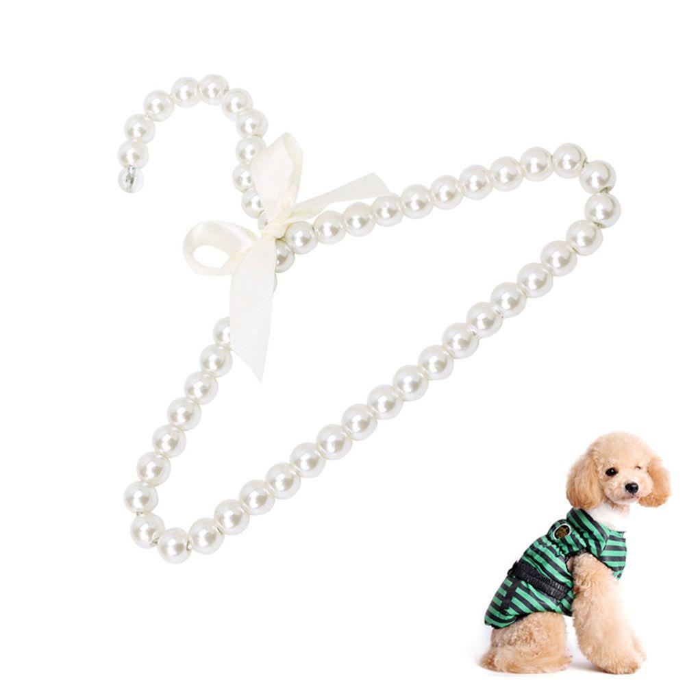 Children Home Plastic Simulated Pearl Clothes Peg Hanging Rack Organizer Pet Hanger Clothes Hanger