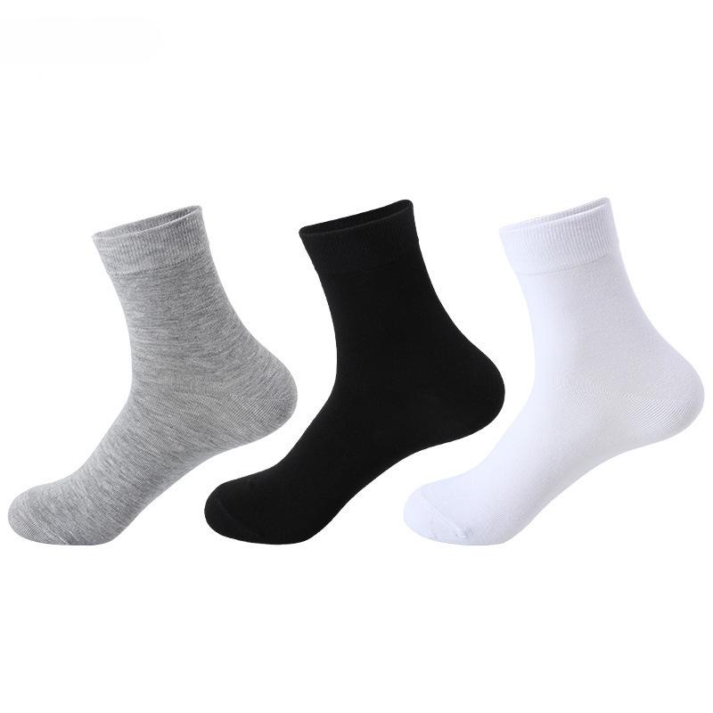 

Men s Fall Fashion New Solid Color Casual In Tube Cotton Socks 1 pair сірий колір