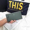 Women's Ultra-Thin Genuine Leather Wallet 2025: Top Grain Cowhide Clutch with Phone & Card Holder, Simple Zipper Design