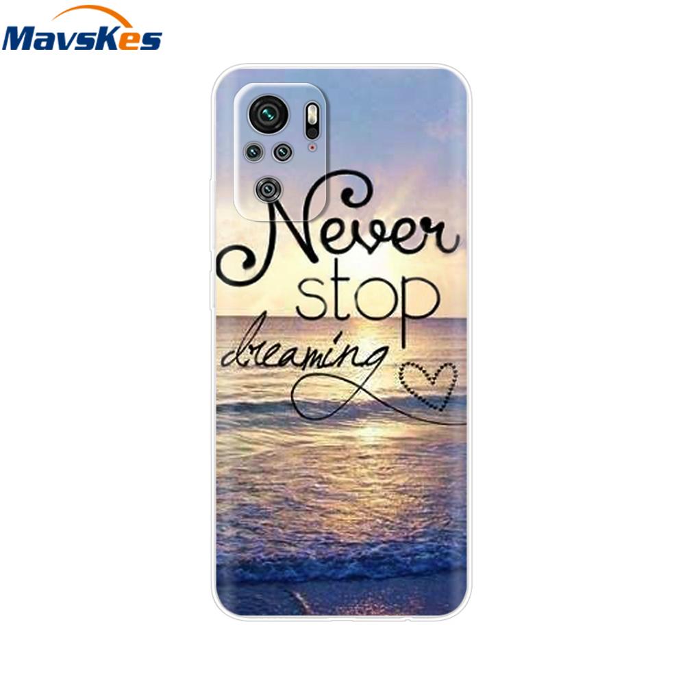 For Redmi Note 10 Case Note 10s Cover Phone Cases For Xiaomi Redmi Note 10 Pro note10 10 s Tpu Silicone Back Bumper Fundas Coque