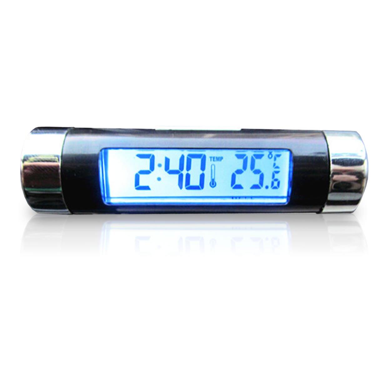 

ZooooM ZM-KOGATOKE-BL Цифровые часы для автомобиля, тип с клипсой для автомобиля, простая установка, удобное управление синий