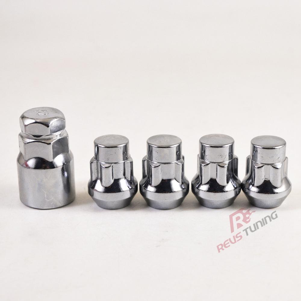 4Nuts+1Key M12X1.5 M12X1.25 M14X1.5 32mm Steel Auto Car Wheel Rim Lock Locking Nuts Lug Nuts For Honda Toyota Mazada
