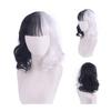 Black and White Cruella de Vil 101 Dalmatians Cosplay Wig
