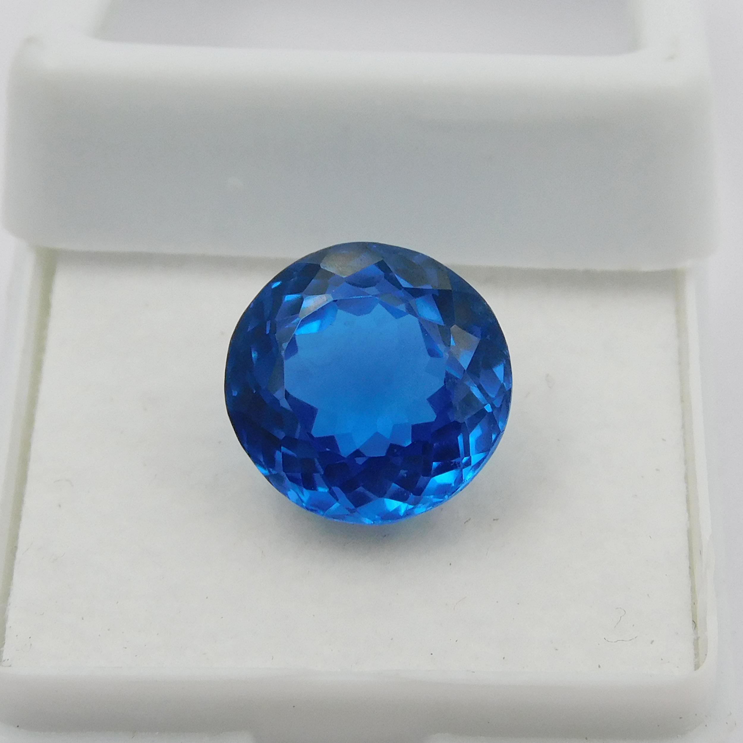 

Natural Blue Sapphire 6.95 Ct Excellent Round Cut CERTIFIED Loose Gemstone p-638-h 10.7 mm approx синій