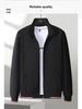 Men's Plus Size Raglan Sleeve Baseball Jacket - Stand Collar, Velvet Lined for Spring, Autumn, and Winter. Casual Business Style Outerwear.