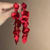 Color summer gorgeous fireworks earrings girl heart dopamine personality contrasting color fun stud earrings long beaded earrings
