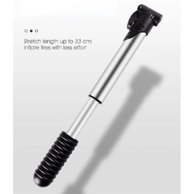 Bicycle Pump Portable Silver Pump Road Mountain Bike Pump Riding Tire Filling Pump Riding Equipment Outdoor Equipment