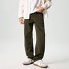 Oblique pocket casual pants men's trend retro solid color loose straight trousers trendy brand overalls men's commuter pants