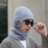Outdoor Cycling Winter Hat Men's Knitted Hat Blue Pullover Hat Fleece Ear Protector Wool Hat Men's