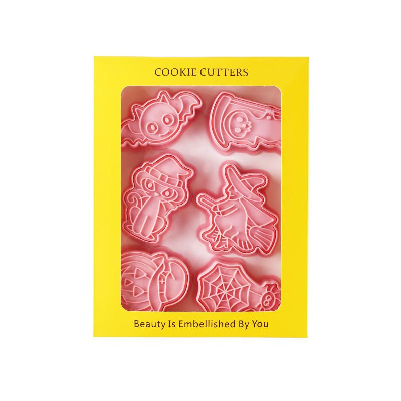 

8Pcs/set Halloween Cookie Cutters Pumpkin Ghost Witch Biscuit Mold Cookie Stamps Baking Mold DIY Kitchen Baking Tools