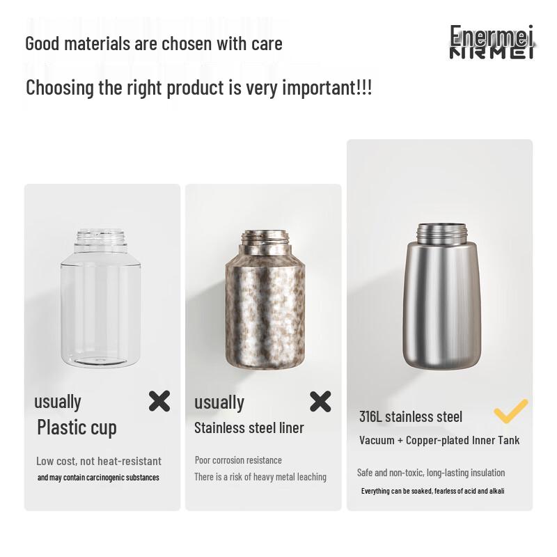 nRMEi 316L Stainless Steel Insulated Straw Bottle