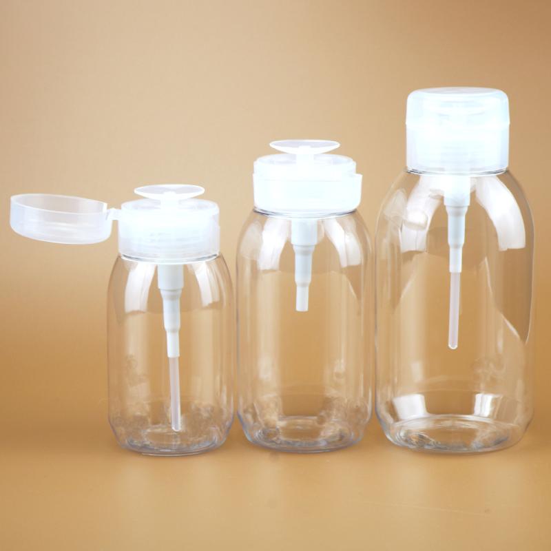 200/300/500Ml Refillable Bottle Push-Type Bottling Push Down Empty Pump Dispenser Bottle For Nail Polish Makeup Remover Bottle