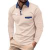 Stylish Men's Long Sleeve Polo with Horse Logo, Slim Fit for Daily Casual Wear