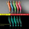 5Pcs Durable Luminous Squid Fishing Lure 3D Eyes Artificial Squid Jig Hook  Sea Fishing