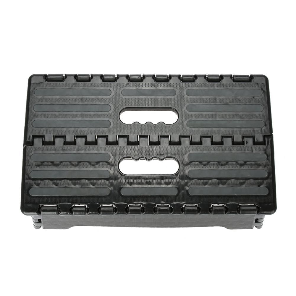 Portable Folding Step Stool Black Step Ladder for Elderly Pregnant Bathroom Travel Use