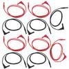 5 Set Banana Plug Test   4mm Right Angle Straight Plugs Male To Male Test Cable for Electronic Repair
