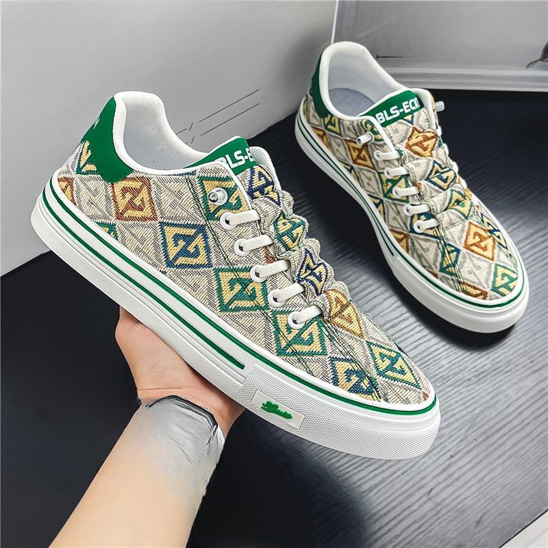 

Летние дышащие и универсальные легкие тканевые туфли на мягкой подошве, плоские и на одну ногу спортивные парусиновые туфли 44 зелёный