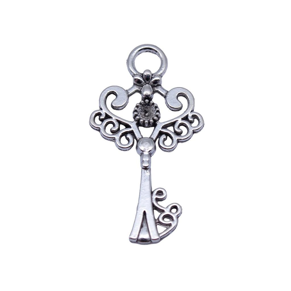 Simple Skeleton Key Charms Multi Color Alloy Pendants For Vintage Themed Jewelry