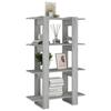 Bibliothèque - Sonoma - 80x30x123,5 cm - Bois - Séparateur de pièce - Gris sonoma