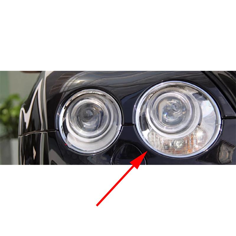 Car Front Headlight Chrome Frame Trim for Bentley Flying Spur 2005 2006 2007 2008 2009 2010 2011 2012 1pcs for right inner