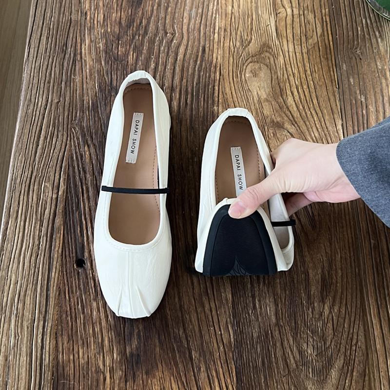 Fashion Bailamos Women Flat Shoes Fashion Low Heel Ladies Round Toe Mary Jane Shoes Soft Sole Shallow Slip On Ballerinas Shoe