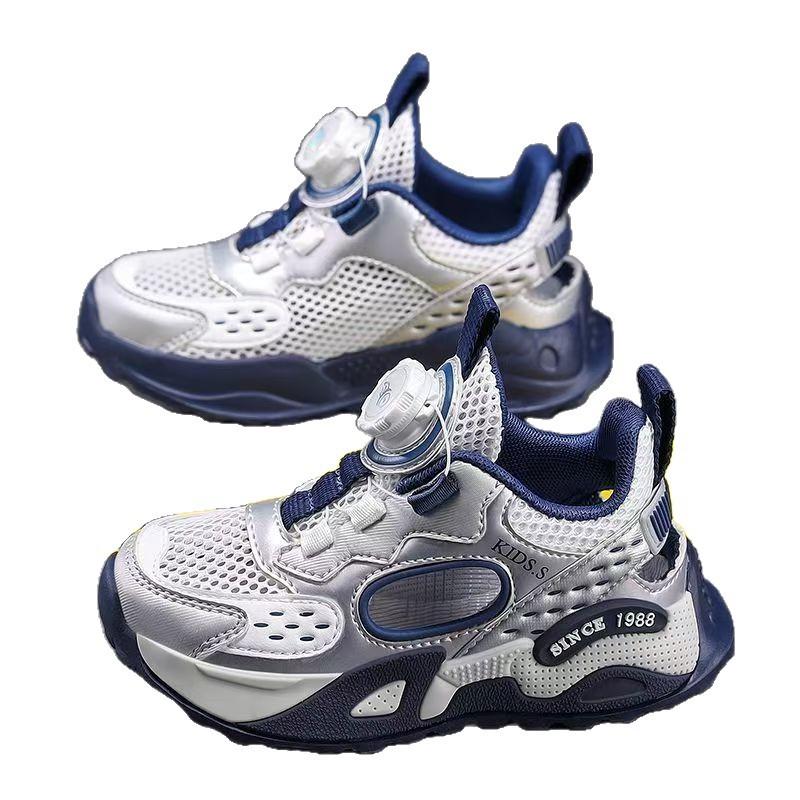 Girls Sandals 2025 New Summer Boys Casual Shoes Children's Hollow Breathable Mesh Shoes Medium and Older Children's Sports Shoes
