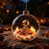 Dormitory Festive Accessory Halloween Glowing Sphere, Lighted Clear Ball Ornament, Cute Witch Seasonal Home Decoration Cat, LED Hanging for