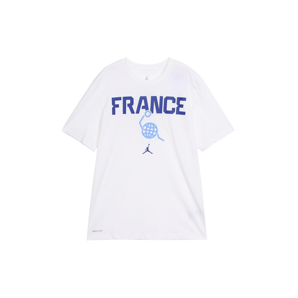 Jordan T Shirts Men's White Crew Neck Moderate Straight Fit HF6070-100