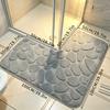 Ultra-Soft Bath Mat, L-Shaped Pebble Bath Mat, Soft and Comfortable Carpet,  Suitable for Shower Mat, Bathroom Accessories,