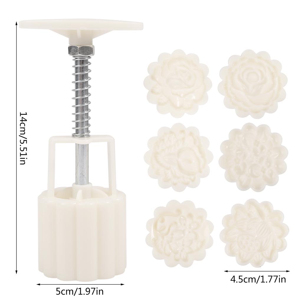 MidAutumn Festival Mooncake Maker Flower Shape Moon Cake Mold Cookie Stamps DIY Hand Press Cookie Dessert Cutters