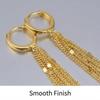 Shiny Long Tassel Glitter Drop Earrings for Women Gold Color Fashion Long Chain Metal Dangle Earring Wedding Party Jewelry