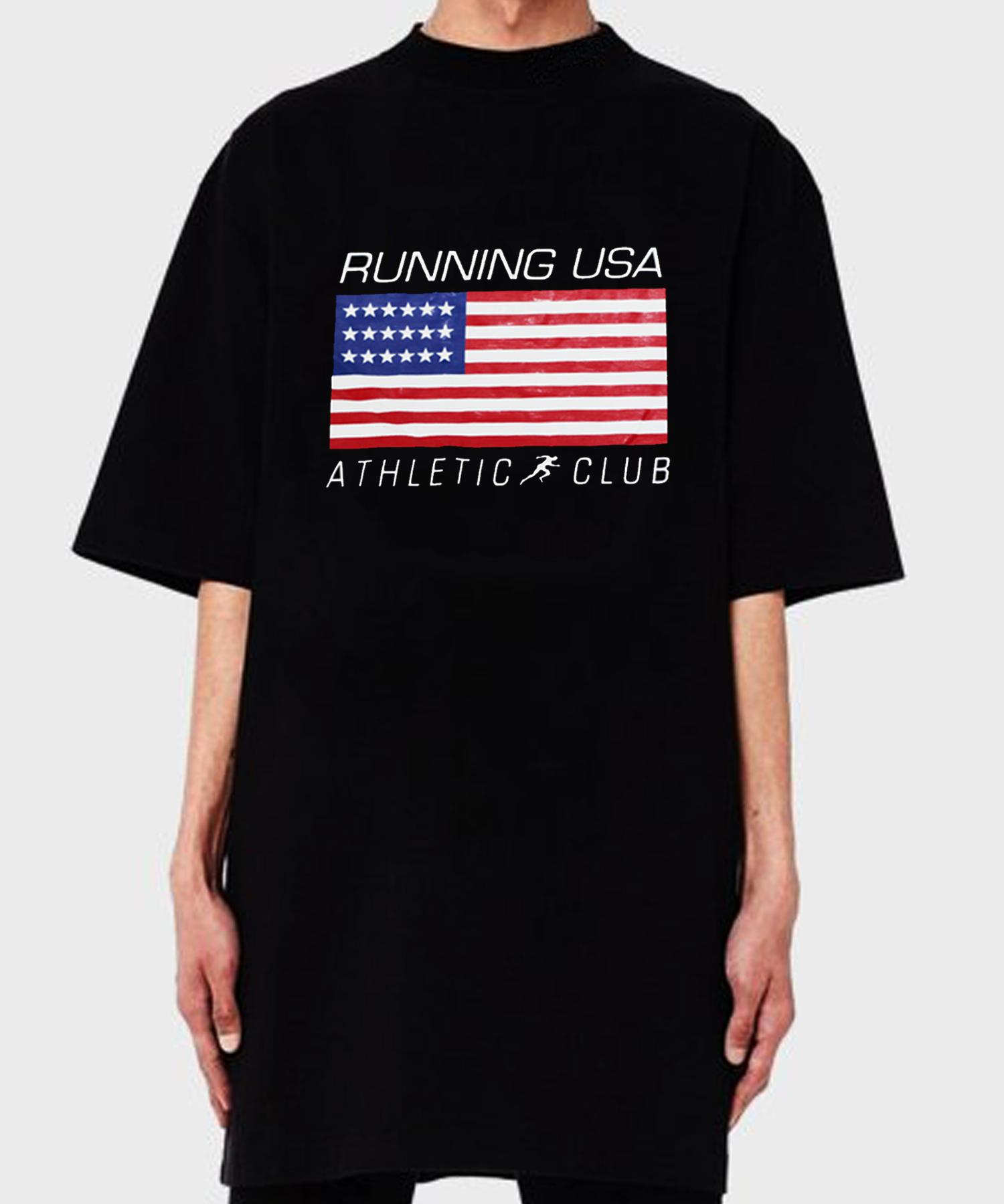 Respect Running Usa Athletic Club Tee (Black) Xl