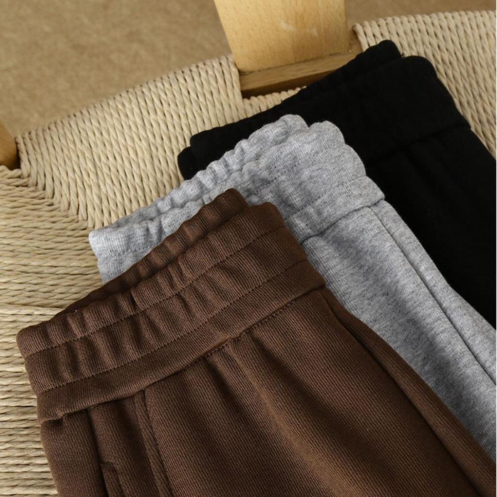 Frühlings-Jogginghose aus Sauerstoffbaumwolle mit hoher Taille für Damen – weich, warm und vielseitig