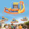 5 In 1 Bouncy Castle for Children, Inflatable Bounce House with Dual Slides, Pool, Climbing Wall, Water Cannons, Blower