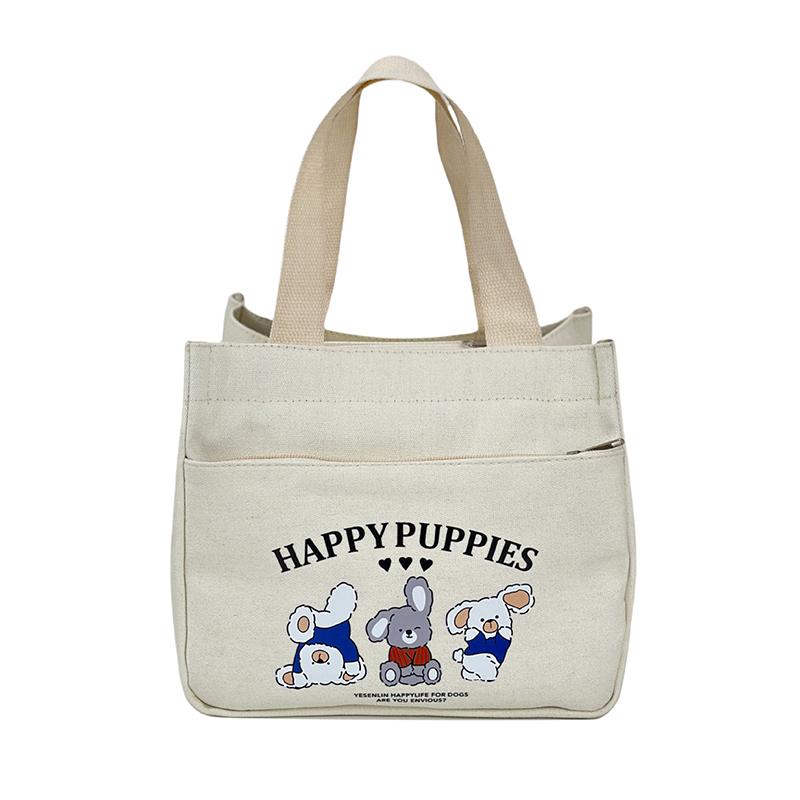

Large Capacity Canvas Tote Bag Reusable Shoulder Bag Cute Women S Bag Three Little Rubbit Handbag Women S Canvas Bag