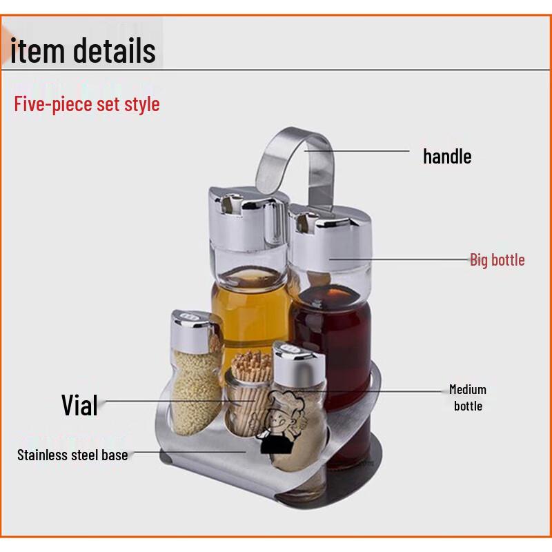 OG+ Nerezová ocel Skleněná Sada na koření