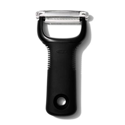 Pelador de Acero Inoxidable OXO para Julienne y Pelar y Más Zanahorias, Bardana,