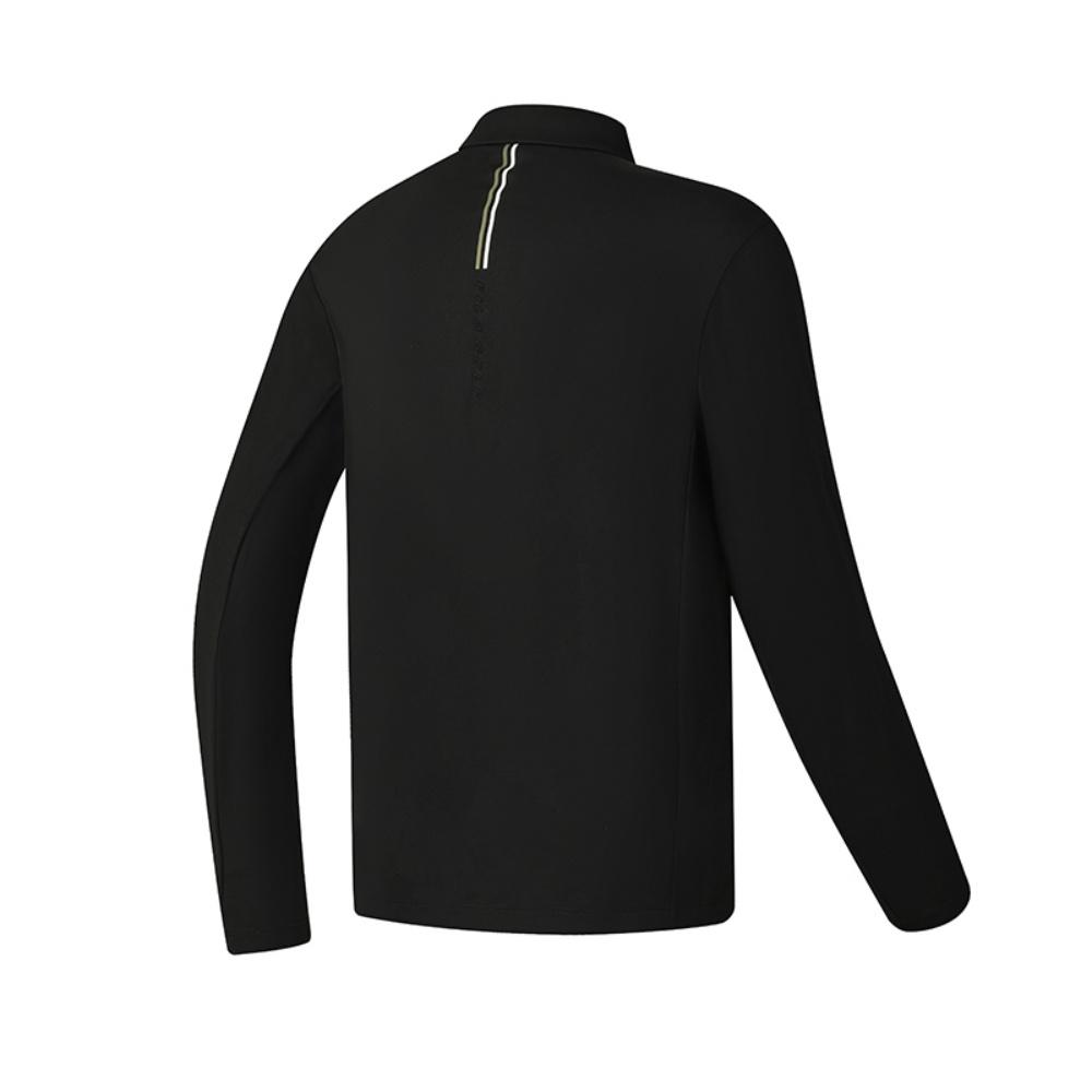 Fila Golf Series Fashion Casual Versatile Polo Neck Knitted Long Sleeve T-Shirt Men Tops A51M545201FBK