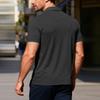 Men's Golf Shirt Casual Sports V Neck Ribbed Collar Short Sleeve Fashion Casual Color Plain Spring & Summer Regular Fit