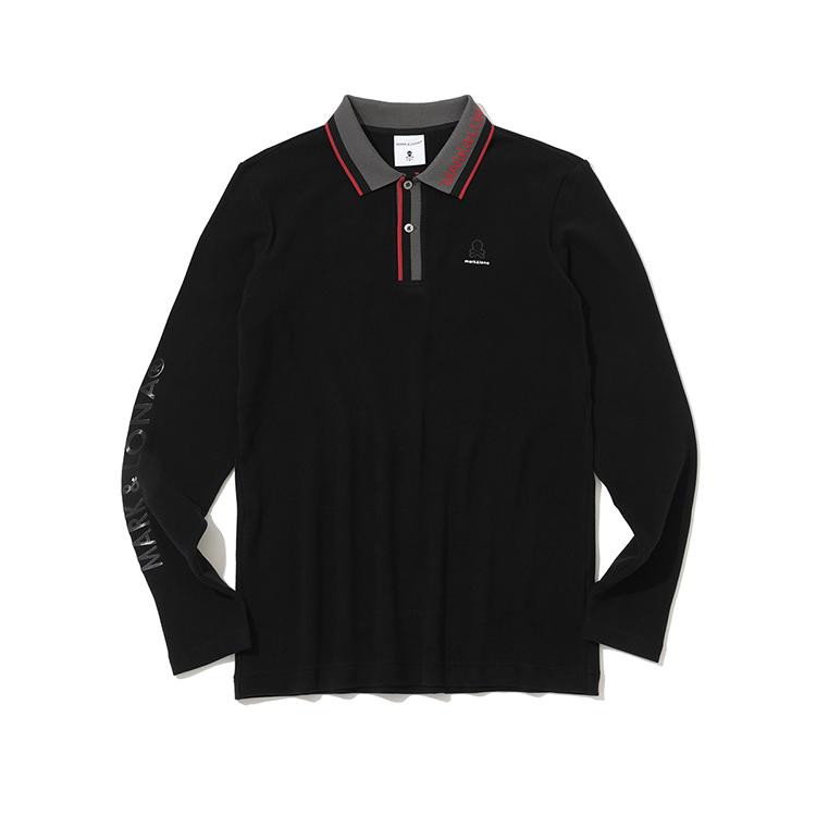 Makeuaenlona M Gn Collar & Sleeve Logo Point Ls Polo Lr3Ip06M