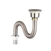 GLBO Stainless Steel Single Sink Drain Pipe Kit
