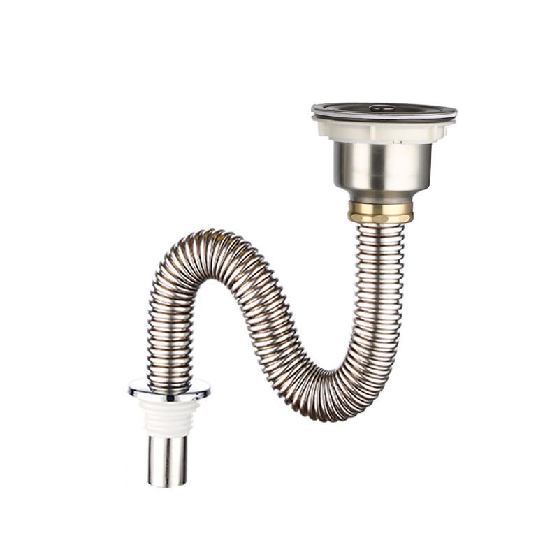 GLBO Stainless Steel Single Sink Drain Pipe Kit
