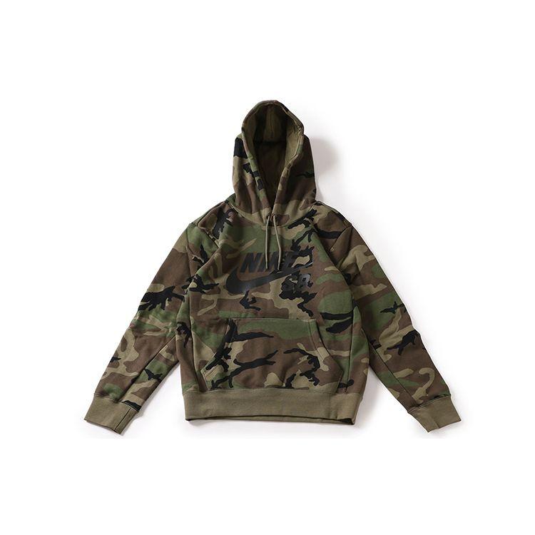 

Nike SB Icon Fleece-Lined Skateboarding Hoodie Чоловіче худі Green-Camo AT9756-222 XL