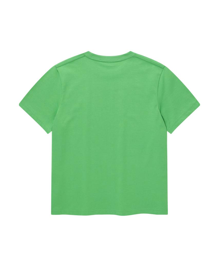 COVERNAT WOMAN Cool Cotton Small Clover Heart T-Shirt Green