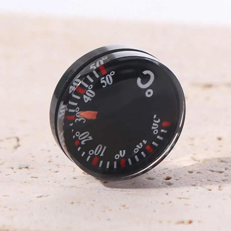 Praktisches Mini-Rundthermometer Kunststoff Wasserdichtes Zifferblattthermometer 20mm Skalenmessung Hohe Genauigkeit Thermometer Büro